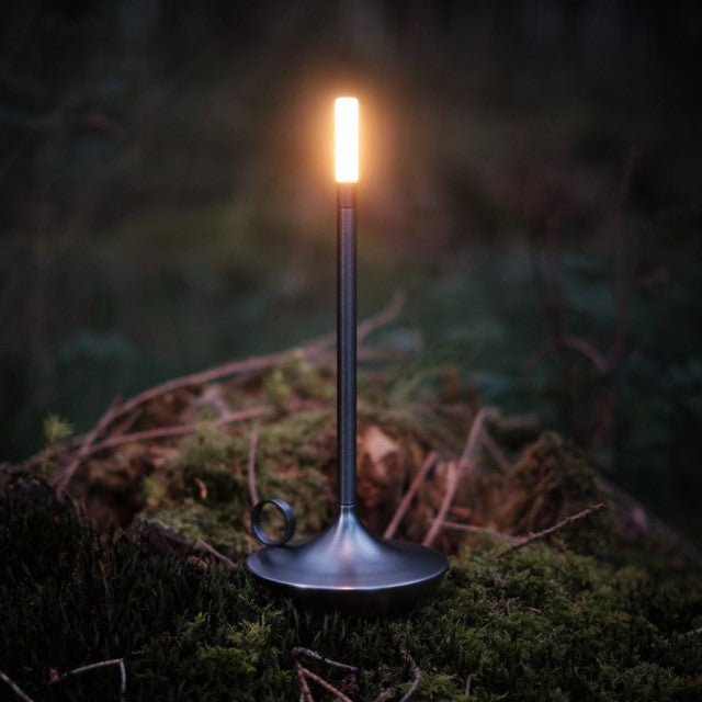 Modern Cordless Lamp with Touch Dimming – Rechargeable Battery Operated Candlestick Light in Brushed Aluminum Design 6