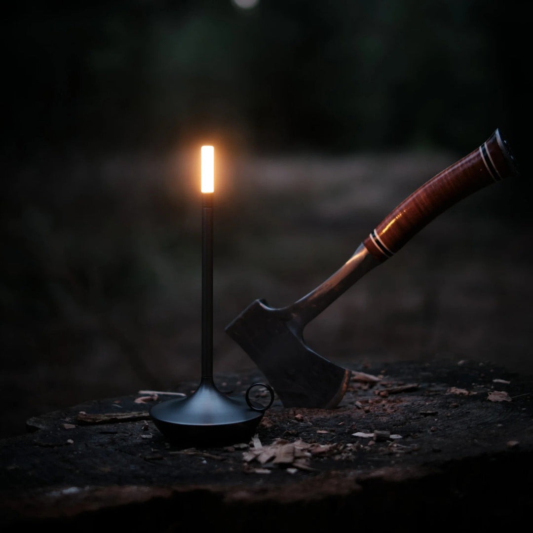 Modern Cordless Lamp with Touch Dimming – Rechargeable Battery Operated Candlestick Light in Brushed Aluminum Design 5