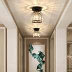 Modern Crystal Flush Mount Ceiling Light Fixture for Hallways and Low Ceilings 3