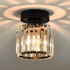 Modern Crystal Flush Mount Ceiling Light Fixture for Hallways and Low Ceilings 6
