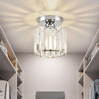 Modern Crystal Flush Mount Ceiling Light Fixture for Hallways and Low Ceilings 9