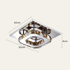 Modern Crystal LED Flush Mount Ceiling Light Fixture – Elegant Design for Living Room, Bedroom, Hallway, 12W, 960 Lumens 3