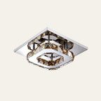 Modern Crystal LED Flush Mount Ceiling Light Fixture – Elegant Design for Living Room, Bedroom, Hallway, 12W, 960 Lumens 4