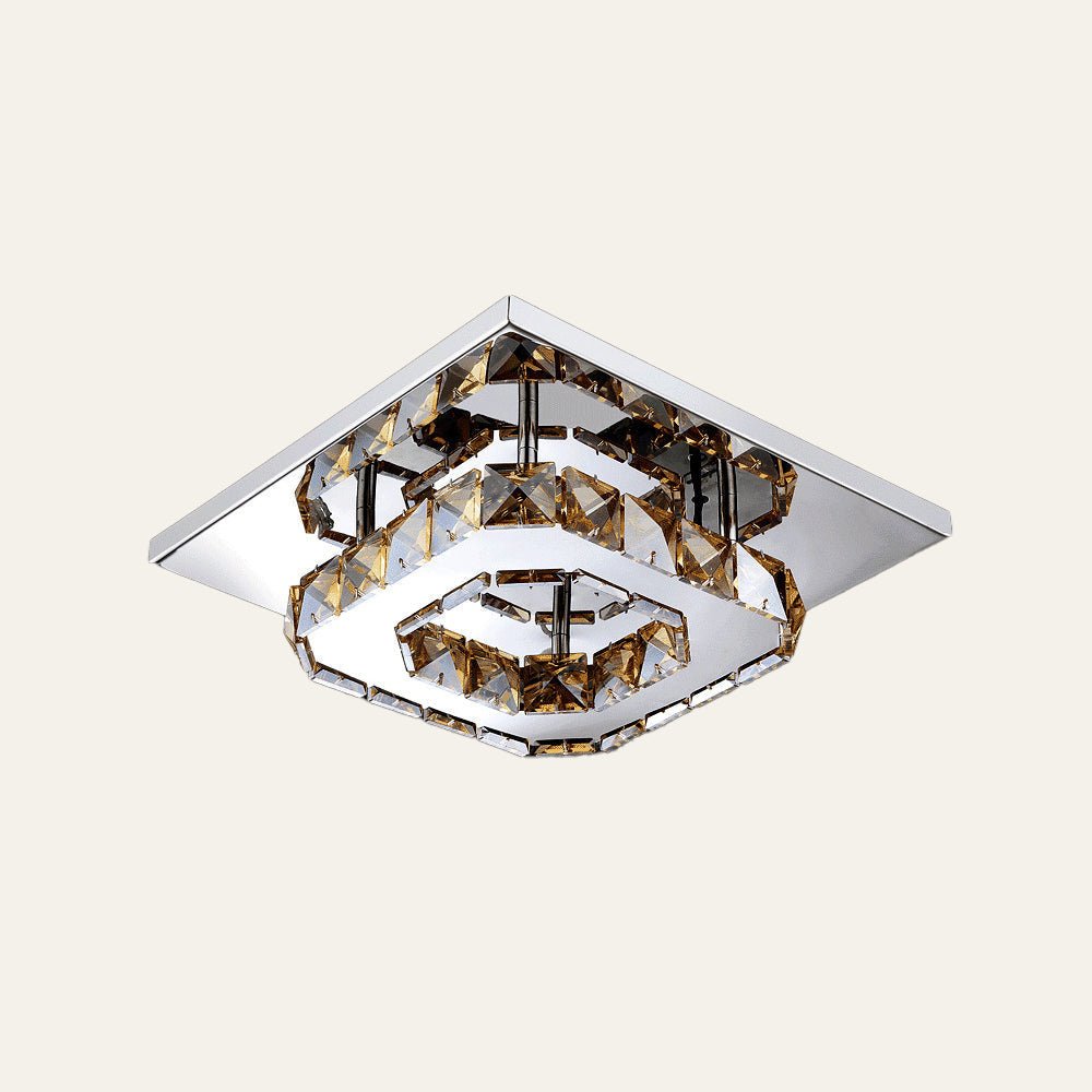Modern Crystal LED Flush Mount Ceiling Light Fixture – Elegant Design for Living Room, Bedroom, Hallway, 12W, 960 Lumens 4