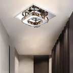 Modern Crystal LED Flush Mount Ceiling Light Fixture – Elegant Design for Living Room, Bedroom, Hallway, 12W, 960 Lumens 0
