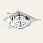 Modern Crystal LED Flush Mount Ceiling Light Fixture – Elegant Design for Living Room, Bedroom, Hallway, 12W, 960 Lumens 8