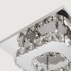 Modern Crystal LED Flush Mount Ceiling Light Fixture – Elegant Design for Living Room, Bedroom, Hallway, 12W, 960 Lumens 6