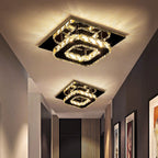 Modern Crystal LED Flush Mount Ceiling Light Fixture – Elegant Design for Living Room, Bedroom, Hallway, 12W, 960 Lumens 9