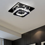 Modern Crystal LED Flush Mount Ceiling Light Fixture – Elegant Design for Living Room, Bedroom, Hallway, 12W, 960 Lumens 11