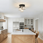 Modern Crystal Semi-Flush Ceiling Light – Elegant Iron and Glass Fixture for Bedroom and Living Room 5