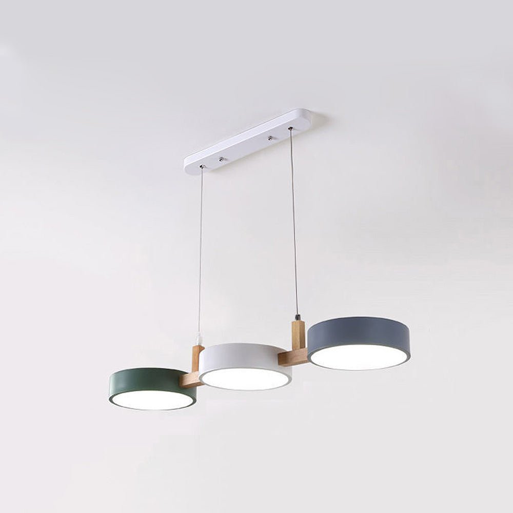 Modern Flush Mount Ceiling Light Fixture, Nordic Design with Metal and Wood, 3 Integrated LED Lights for Kitchens and Living Spaces 7