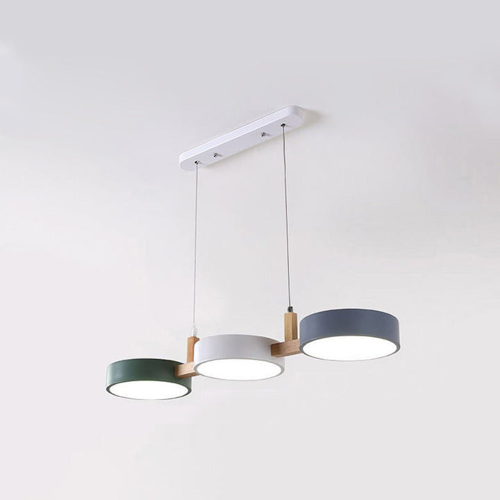Modern Flush Mount Ceiling Light Fixture, Nordic Design with Metal and Wood, 3 Integrated LED Lights for Kitchens and Living Spaces 7
