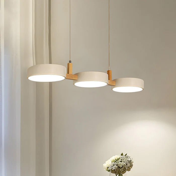 Modern Flush Mount Ceiling Light Fixture, Nordic Design with Metal and Wood, 3 Integrated LED Lights for Kitchens and Living Spaces 8