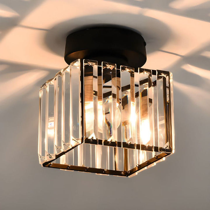 Modern Glass Flush Ceiling Light for Hallways and Living Rooms – Elegant Illumination 3