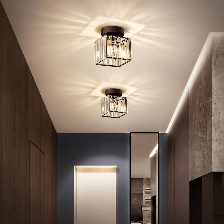 Modern Glass Flush Ceiling Light for Hallways and Living Rooms – Elegant Illumination 5