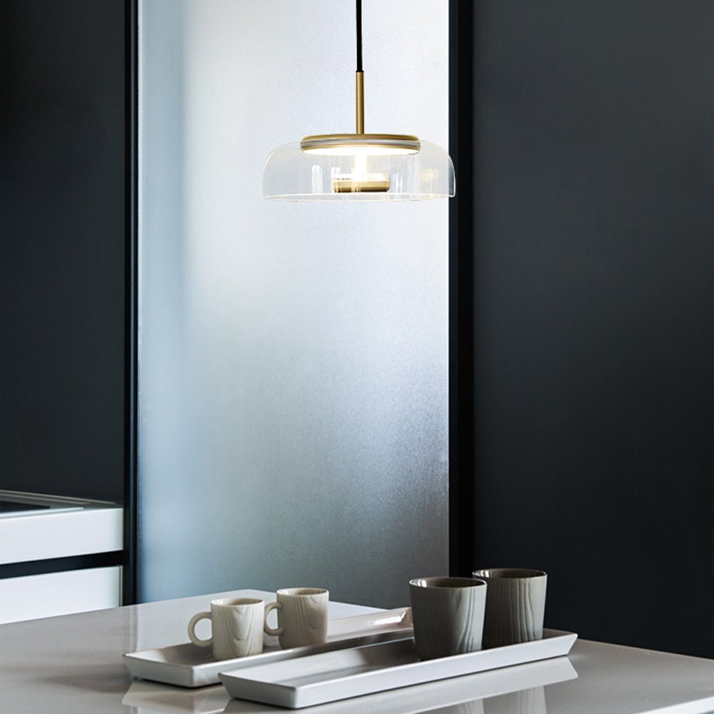 Modern Glass Pendant Light for Kitchen Island – Adjustable Height LED-Compatible Ceiling Pendant Lighting 1