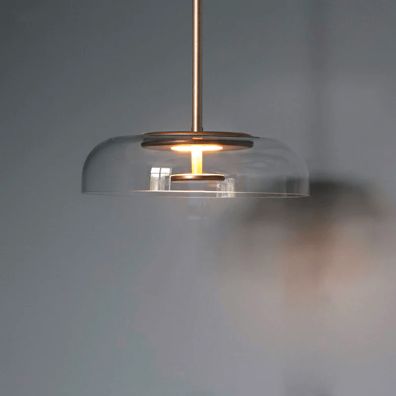 Modern Glass Pendant Light for Kitchen Island – Adjustable Height LED-Compatible Ceiling Pendant Lighting 0