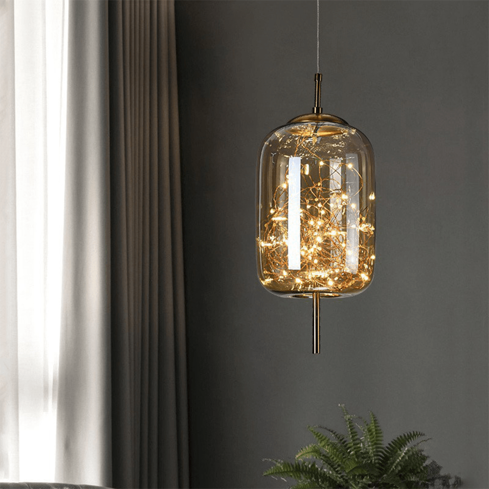Modern Glass Pendant Light for Kitchen Island with Adjustable Height and Energy-Efficient LED Bulb – Elegant Hanging Light Fixture 0