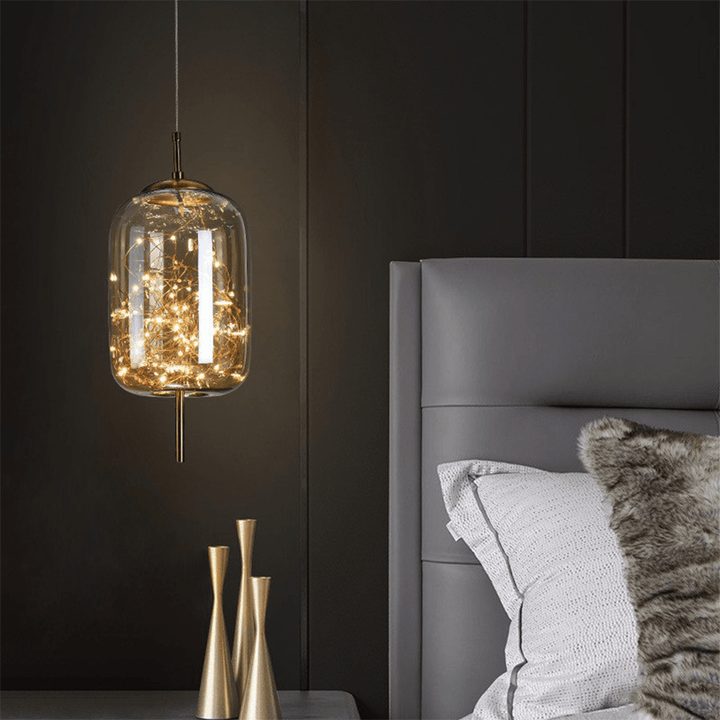Modern Glass Pendant Light for Kitchen Island with Adjustable Height and Energy-Efficient LED Bulb – Elegant Hanging Light Fixture 1