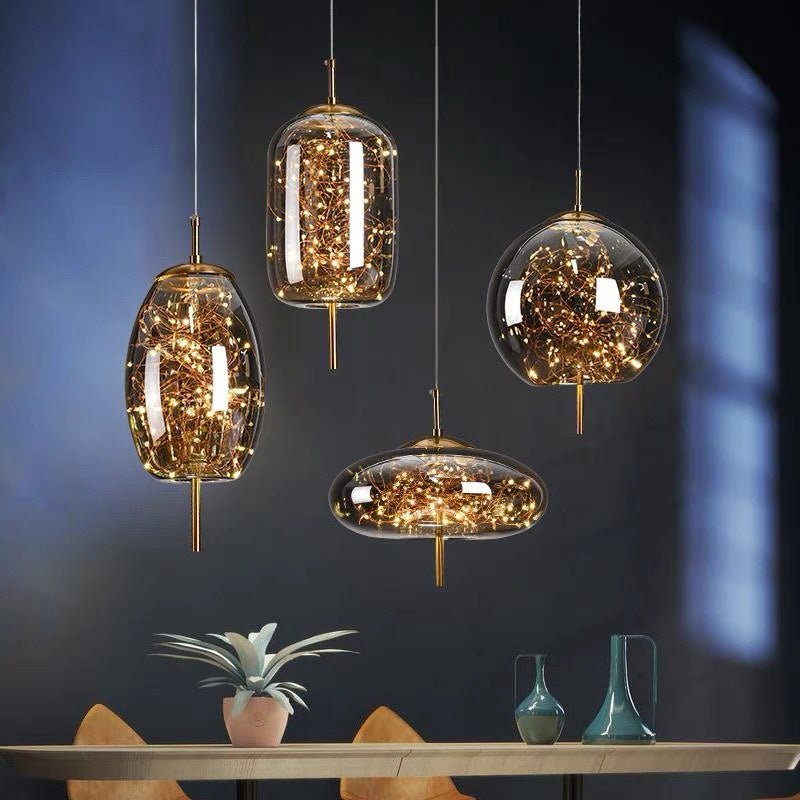 Modern Glass Pendant Light for Kitchen Island with Adjustable Height and Energy-Efficient LED Bulb – Elegant Hanging Light Fixture 11