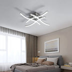 Modern LED Ceiling Light Fixture with Curved Aluminum Design – Energy Efficient Flush Mount 1