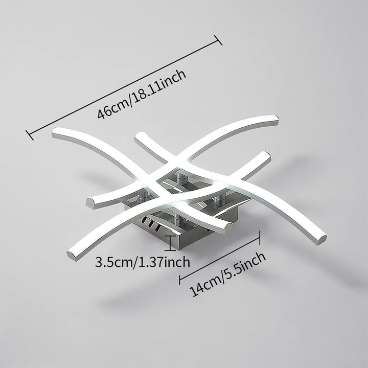 Modern LED Ceiling Light Fixture with Curved Aluminum Design – Energy Efficient Flush Mount 5