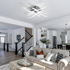 Modern LED Ceiling Light Fixture with Curved Aluminum Design – Energy Efficient Flush Mount 2