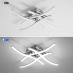 Modern LED Ceiling Light Fixture with Curved Aluminum Design – Energy Efficient Flush Mount 3