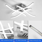 Modern LED Ceiling Light Fixture with Curved Aluminum Design – Energy Efficient Flush Mount 4