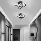 Modern LED Ceiling Light with Black Metal Frame – Energy-Efficient Flush Mount Fixture 1