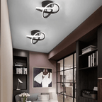 Modern LED Ceiling Light with Black Metal Frame – Energy-Efficient Flush Mount Fixture 2