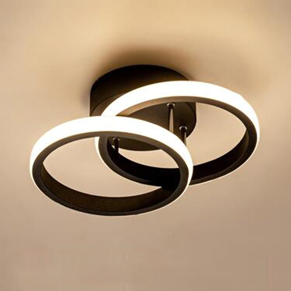 Modern LED Ceiling Light with Black Metal Frame – Energy-Efficient Flush Mount Fixture 18