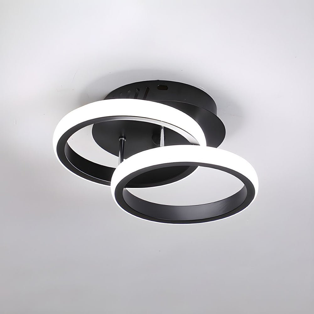 Modern LED Ceiling Light with Black Metal Frame – Energy-Efficient Flush Mount Fixture 12