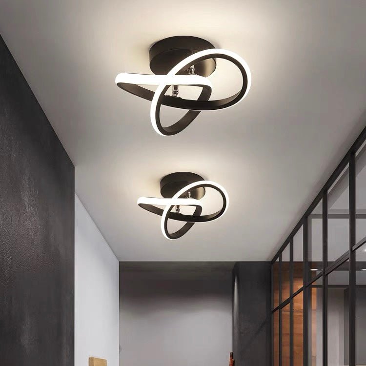 Modern LED Ceiling Light with Black Metal Frame – Energy-Efficient Flush Mount Fixture 0