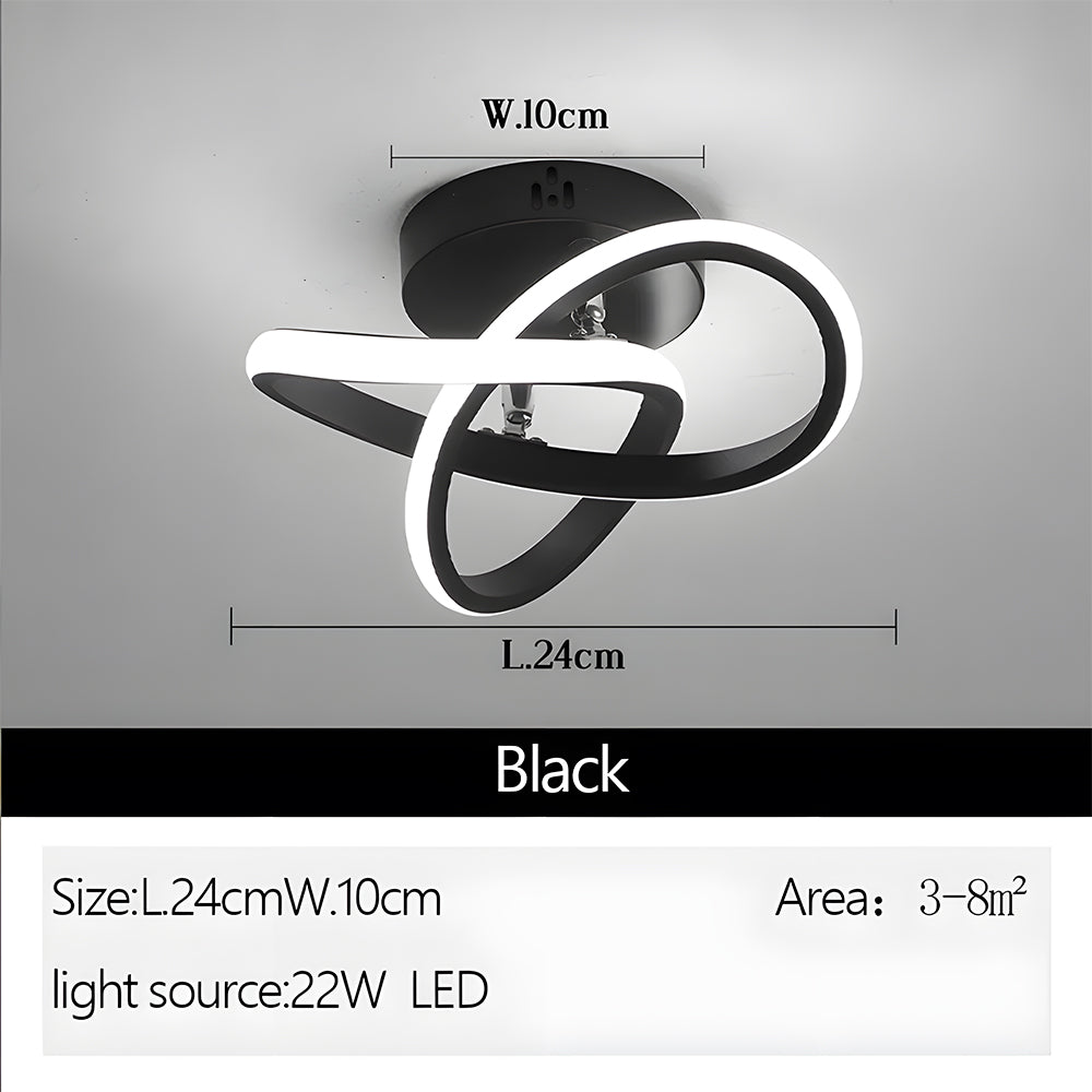Modern LED Ceiling Light with Black Metal Frame – Energy-Efficient Flush Mount Fixture 6