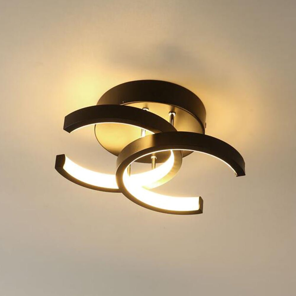 Modern LED Ceiling Light with Black Metal Frame – Energy-Efficient Flush Mount Fixture 11
