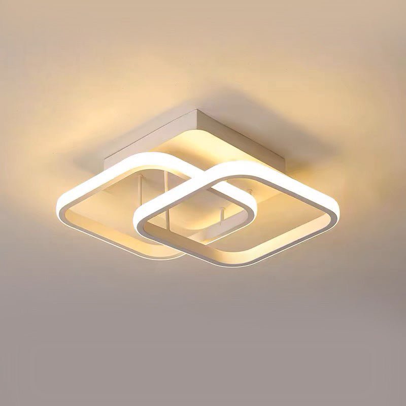 Modern LED Ceiling Light with Black Metal Frame – Energy-Efficient Flush Mount Fixture 10