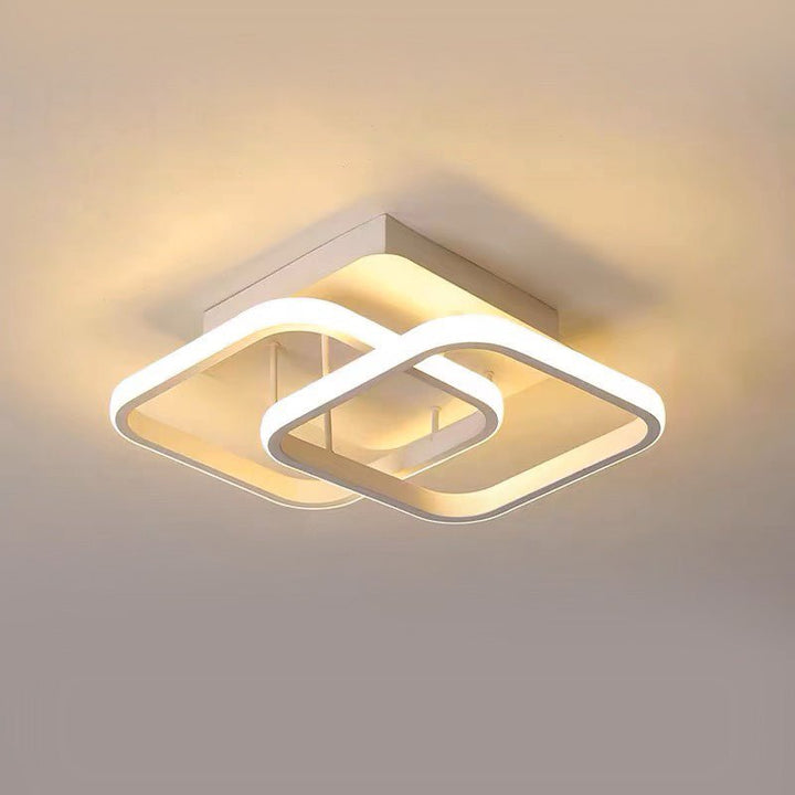 Modern LED Ceiling Light with Black Metal Frame – Energy-Efficient Flush Mount Fixture 10