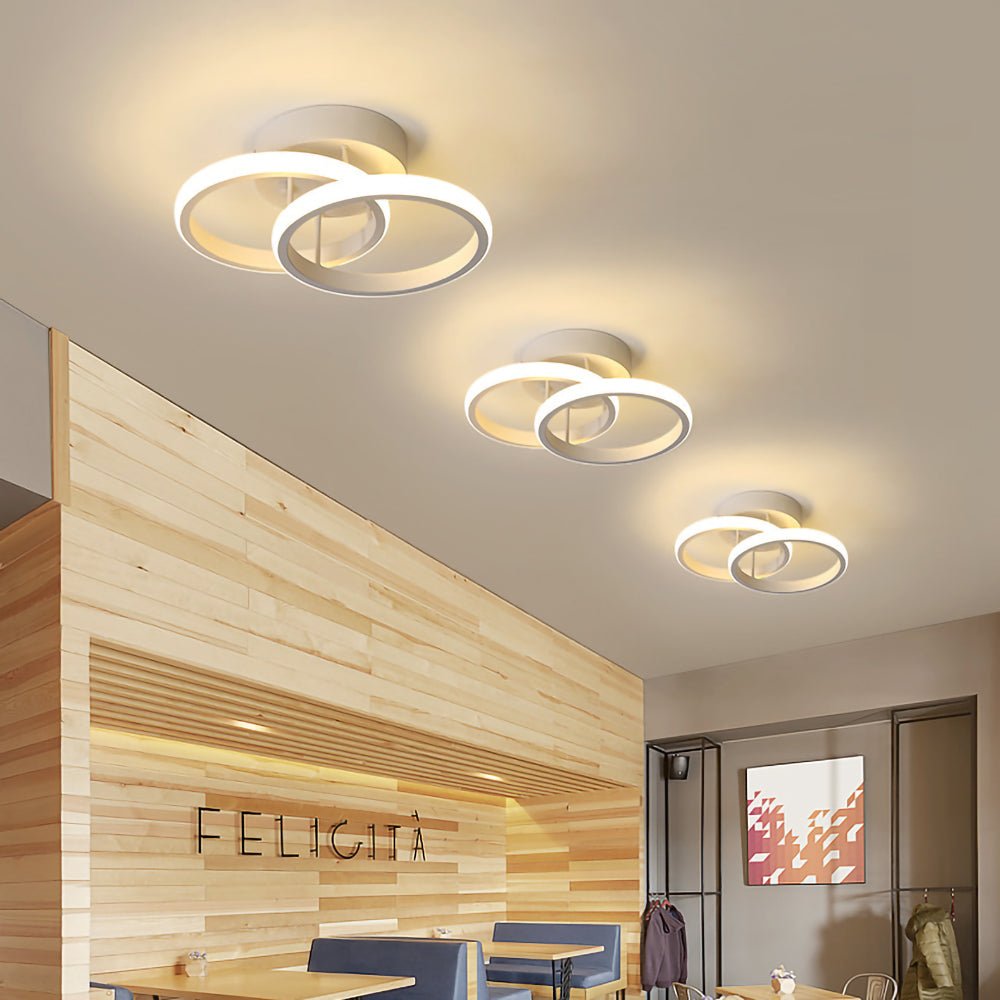 Modern LED Ceiling Light with Black Metal Frame – Energy-Efficient Flush Mount Fixture 20