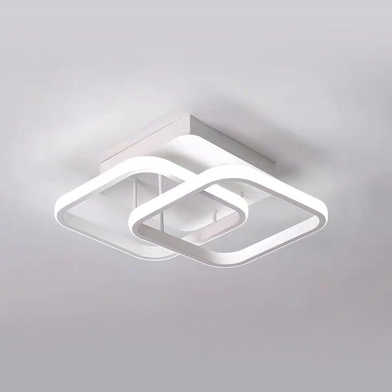 Modern LED Ceiling Light with Black Metal Frame – Energy-Efficient Flush Mount Fixture 19