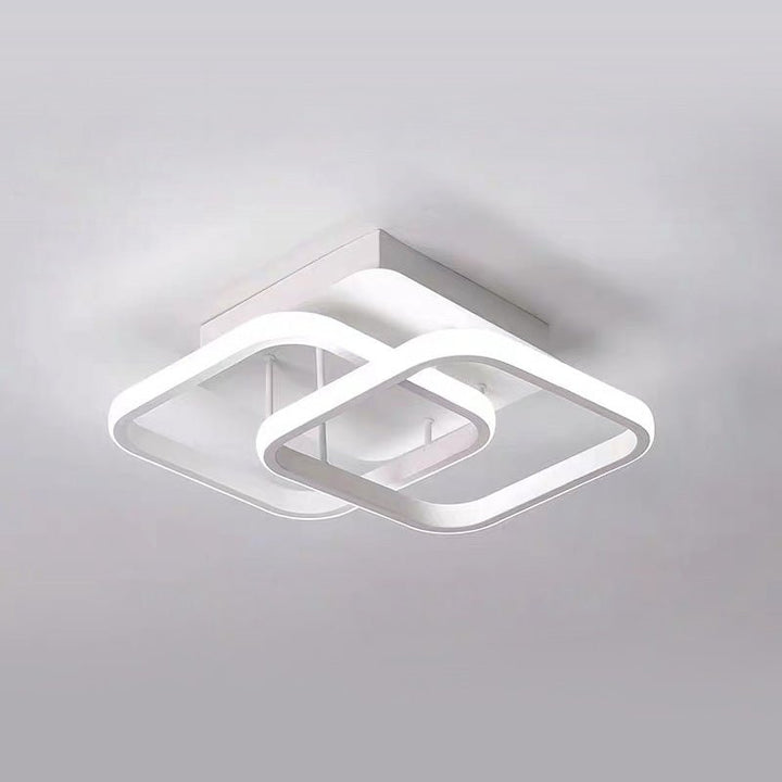 Modern LED Ceiling Light with Black Metal Frame – Energy-Efficient Flush Mount Fixture 19
