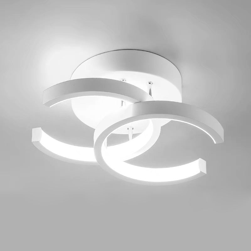 Modern LED Ceiling Light with Black Metal Frame – Energy-Efficient Flush Mount Fixture 21