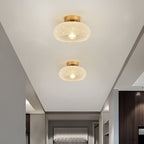 Modern Semi Flush Ceiling Light with Round Glass Shade – Elegant Indoor Fixture 6