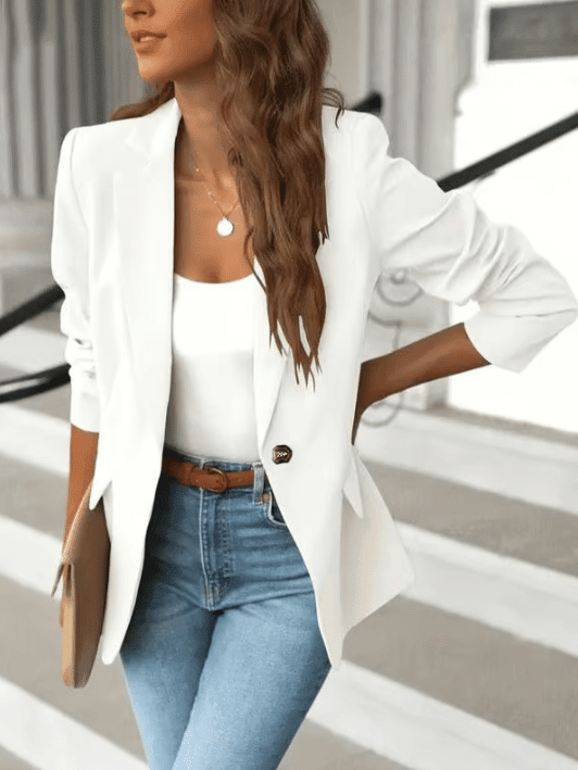 Modern Stretch Womens Blazer Office Jacket Product Image 01