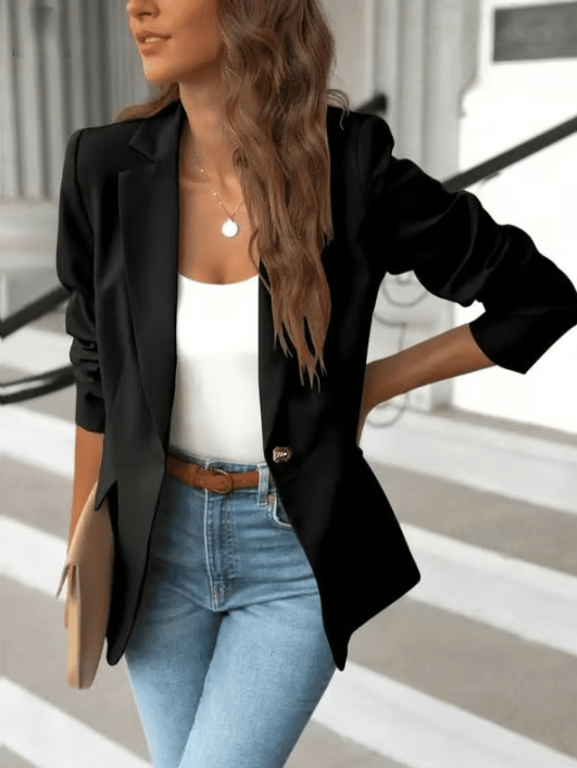 Modern Stretch Womens Blazer Office Jacket Product Image 02