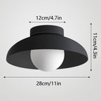 Modern White Flush Mount Ceiling Light – Minimalist Dome Design for Warm Ambient Lighting in Kitchens and Living Spaces 6