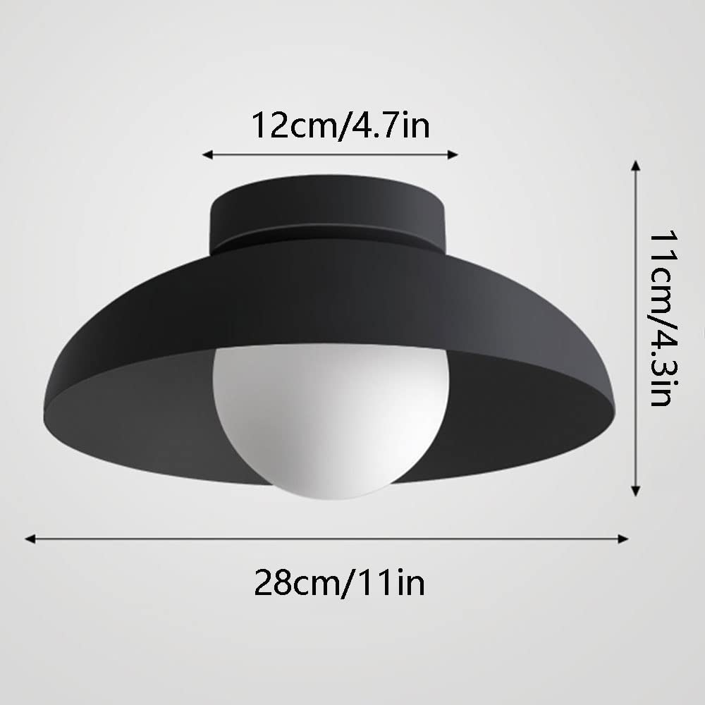 Modern White Flush Mount Ceiling Light – Minimalist Dome Design for Warm Ambient Lighting in Kitchens and Living Spaces 6