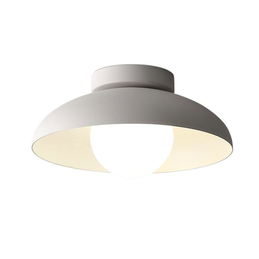 Modern White Flush Mount Ceiling Light – Minimalist Dome Design for Warm Ambient Lighting in Kitchens and Living Spaces 3