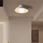 Modern White Flush Mount Ceiling Light – Minimalist Dome Design for Warm Ambient Lighting in Kitchens and Living Spaces 0