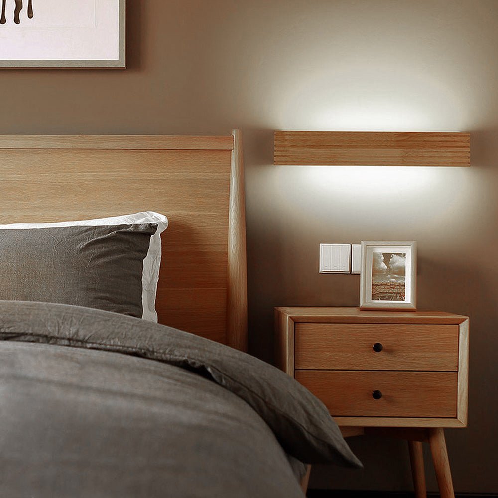 Modern Wooden Wall Light Fixture – Energy-Efficient LED Sconce for Home Interiors, Rustic Design for Living Room, Bedroom, Hallway 8